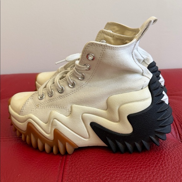 Converse White Run Star Motion High Top Platform Sneakers, Sz M 3 W 4.5 - Picture 8 of 12